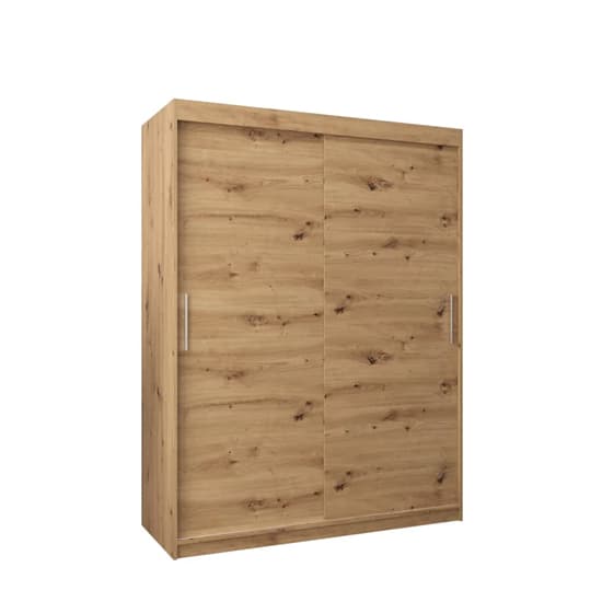 Tavira Wooden Wardrobe 2 Sliding Doors 150cm In Artisan Oak_4