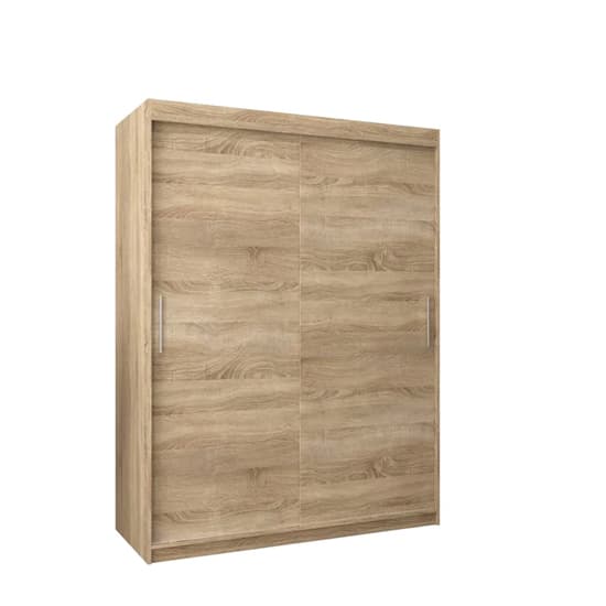 Tavira Wooden Wardrobe 2 Sliding Doors 150cm In Sonoma Oak_4