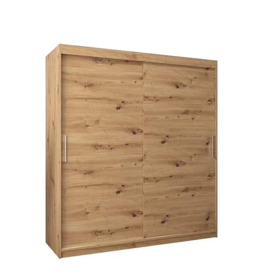 Tavira Wooden Wardrobe 2 Sliding Doors 180cm In Artisan Oak_4