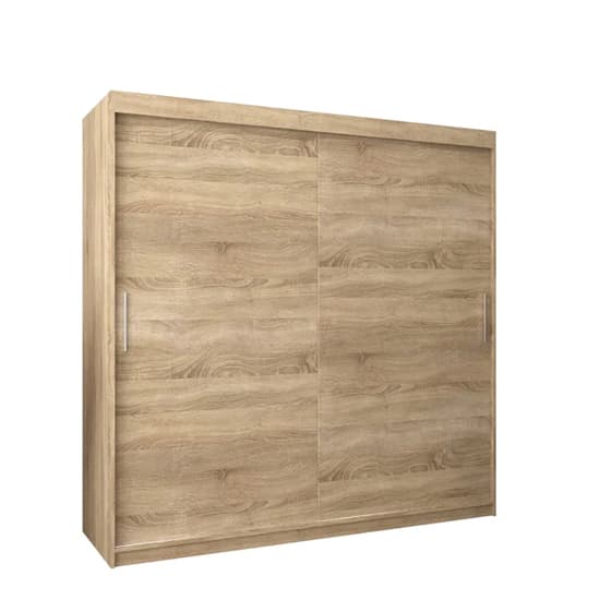 Tavira Wooden Wardrobe 2 Sliding Doors 200cm In Sonoma Oak_4
