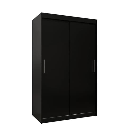 Tavira Wooden Wardrobe 2 Sliding Doors 120cm In Black_4