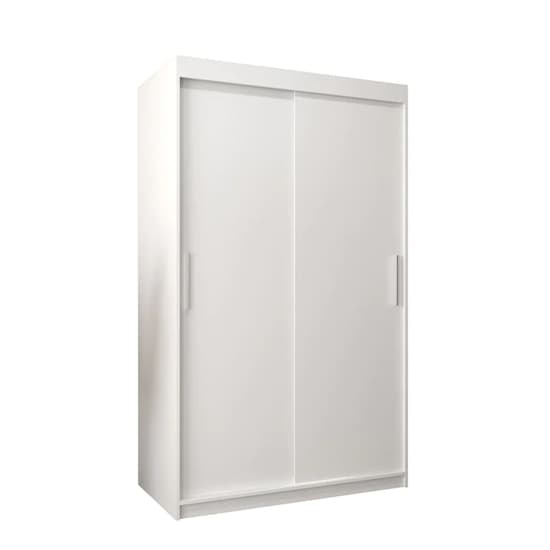 Tavira Wooden Wardrobe 2 Sliding Doors 120cm In White_4
