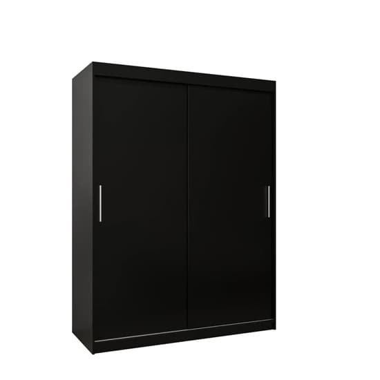 Tavira Wooden Wardrobe 2 Sliding Doors 150cm In Black_4