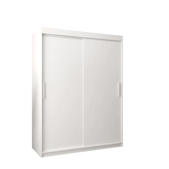 Tavira Wooden Wardrobe 2 Sliding Doors 150cm In White_4