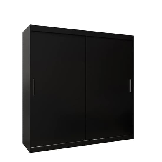 Tavira Wooden Wardrobe 2 Sliding Doors 200cm In Black_4