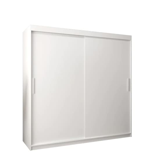 Tavira Wooden Wardrobe 2 Sliding Doors 200cm In White_4
