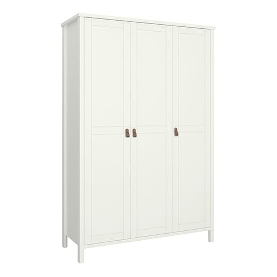 Tavira Wooden Wardrobe With 3 Doors In White_1