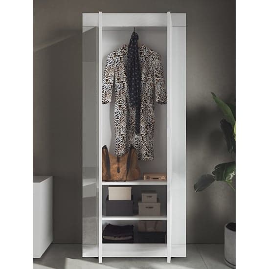 Taylor High Gloss Wardrobe With 2 Doors In White_2