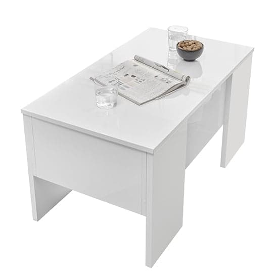 Taze Lift-Up Storage Coffee Table In White High Gloss_3