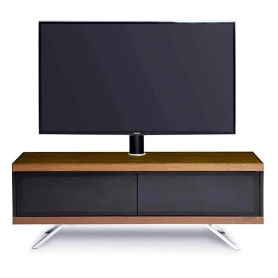Tavin Ultra High Gloss TV Stand With 2 Compartments In Walnut_2