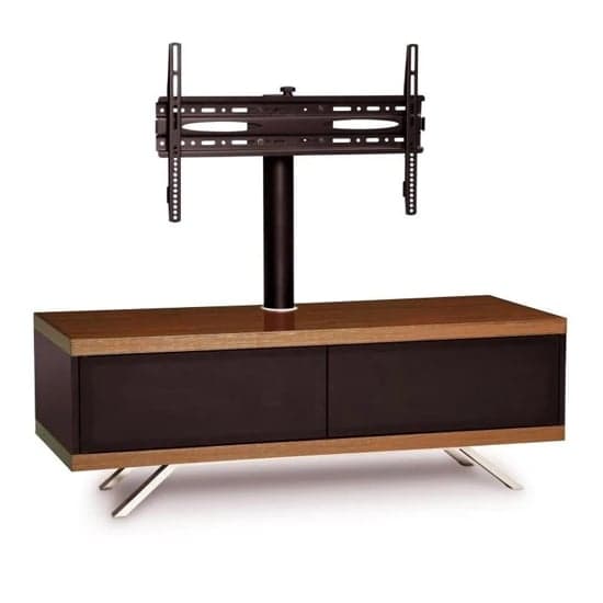 Tavin Ultra High Gloss TV Stand With 2 Compartments In Walnut_3