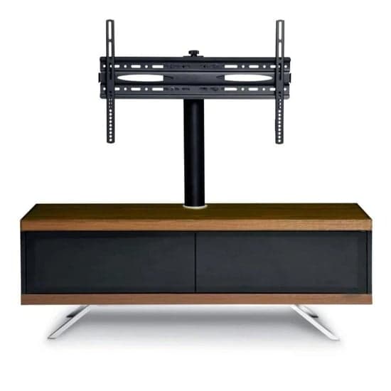 Tavin Ultra High Gloss TV Stand With 2 Compartments In Walnut_4