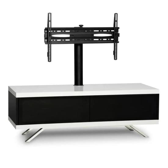 Tavin Ultra High Gloss TV Stand With 2 Compartments In White_3