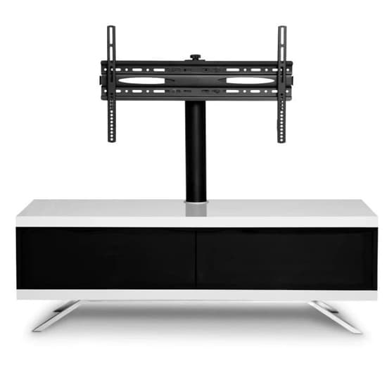 Tavin Ultra High Gloss TV Stand With 2 Compartments In White_4