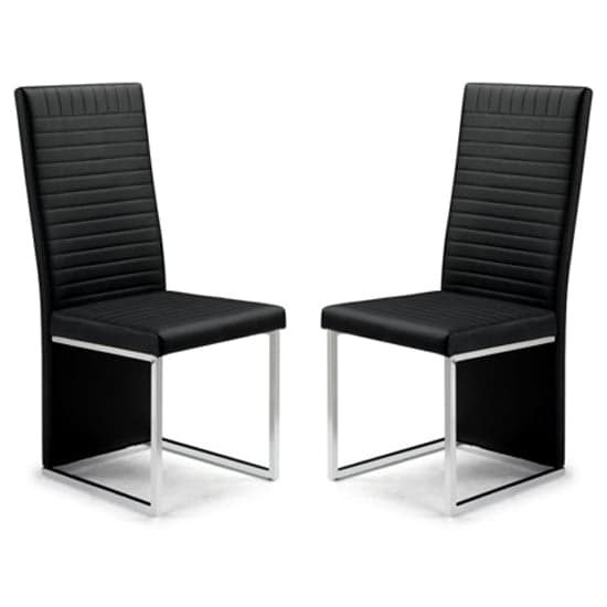 Taisce Black Faux Leather Dining Chairs In Pair_1