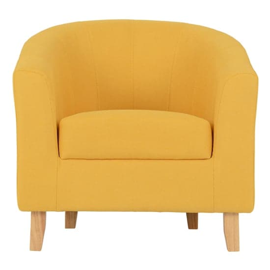 Trinkal Fabric Upholstered Tub Chair In Mustard_3