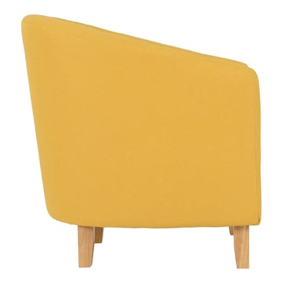 Trinkal Fabric Upholstered Tub Chair In Mustard_4
