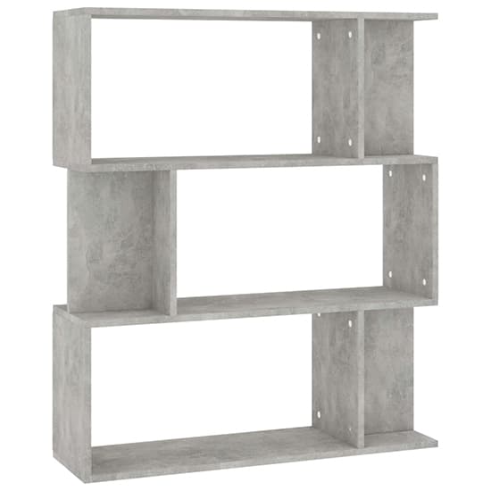 Tenley Wooden Bookcase And Room Divider In Concrete Effect_4