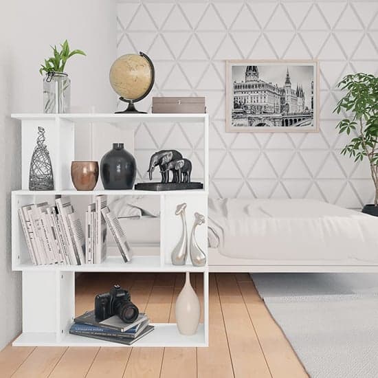 Tenley Wooden Bookcase And Room Divider In White_2