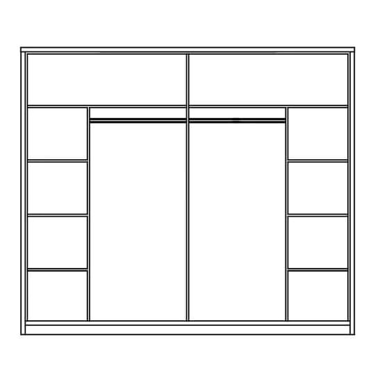 Terni Mirrored Wardrobe With 2 Sliding Doors In Wellington Oak
