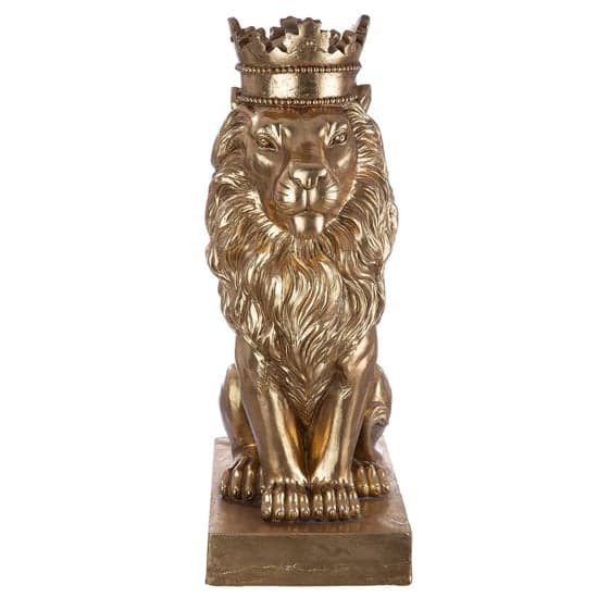 Terrell Magnesia Lion Sculpture In Gold_2