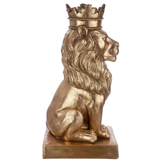 Terrell Magnesia Lion Sculpture In Gold_4