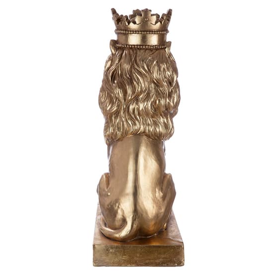 Terrell Magnesia Lion Sculpture In Gold_5