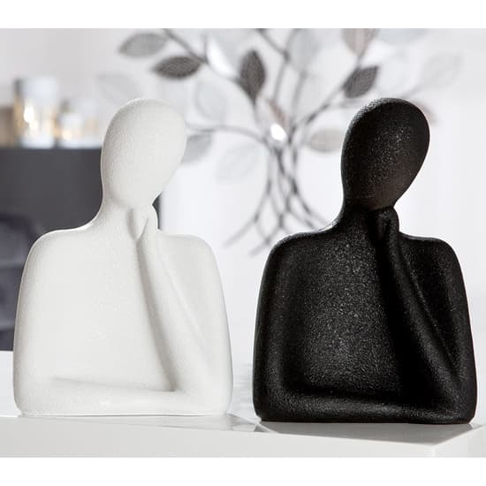 Terrell Polyresin Reflection Sculpture In Black_2