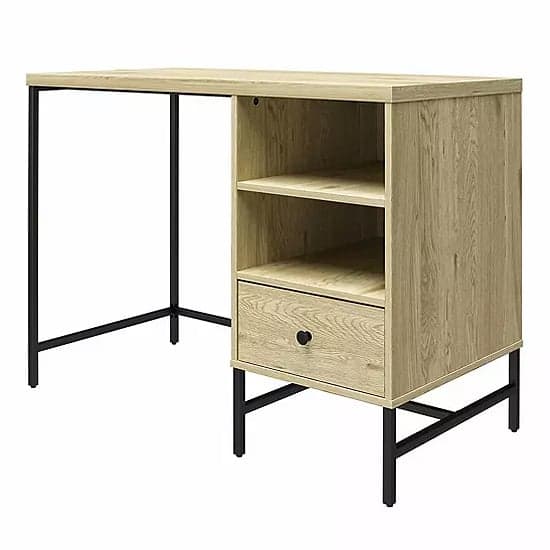 Terrell Wooden Laptop Desk With 1 Drawer In Linseed Oak_2