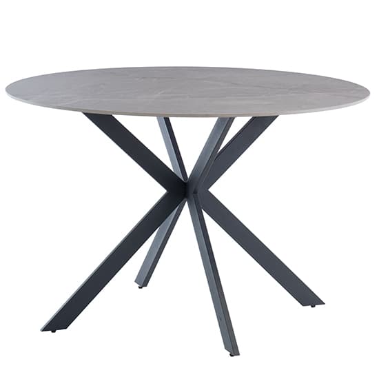 Terri 120cm Grey Marble Dining Table 4 Helmi Graphite Chairs_3