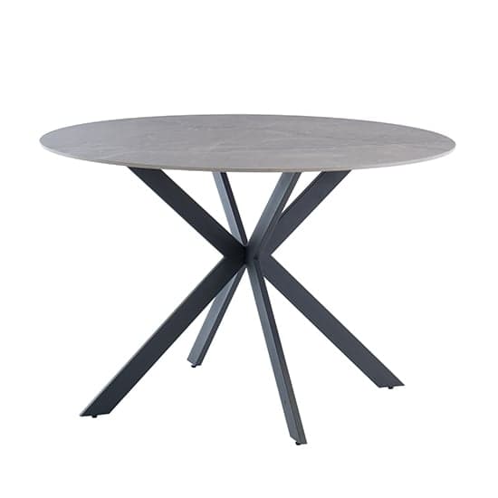 Terri 120cm Round Marble Dining Table In Grey_1