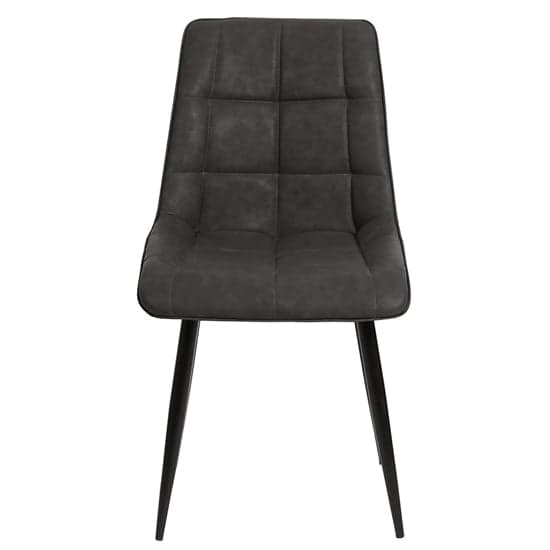 Tessa PU Leather Dining Chair With Metal Legs In Grey_2