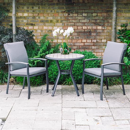 Thirsk Outdoor Bistro Set With 2 Armchairs In Graphite Grey_1