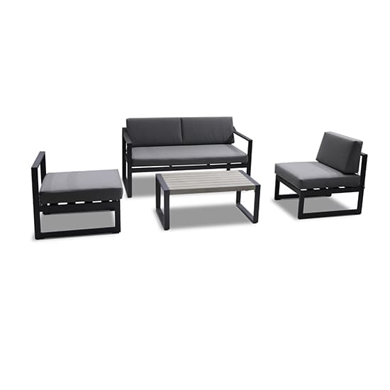 Thirsk Packaway Lounge Set With Coffee Table In Grey_2