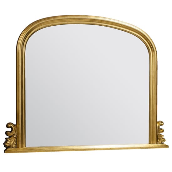 Thorne Rectangular Overmantle Mirror In Gold Frame_2