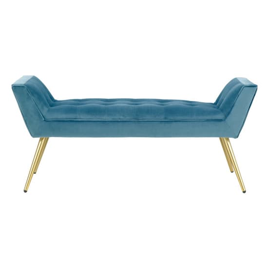 Totnes Fabric Upholstered Hallway Bench In Teal_2