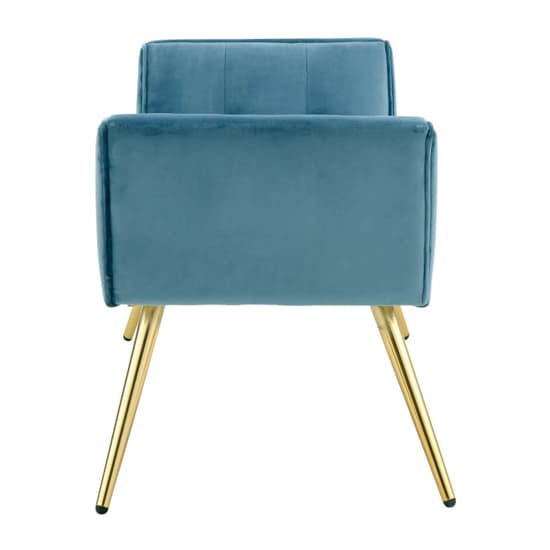 Totnes Fabric Upholstered Hallway Bench In Teal_4