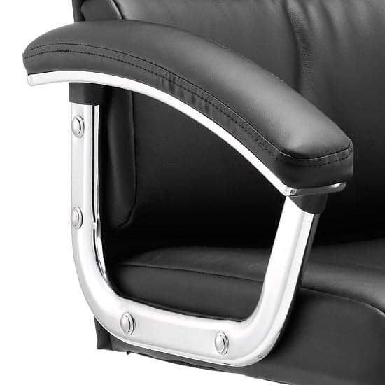 Tillie Bonded Leather Executive Chair In Black With Chrome Base_2