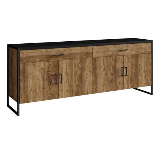 Tinley Wooden Sideboard With 4 Doors 2 Drawers In Canyon Oak_2