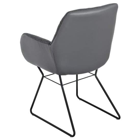Titania Grey Two Tone Faux Leather Dining Chairs In Pair_3