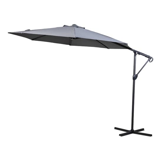 Titusville Cantilever Polyester Fabric Parasol In Grey_3