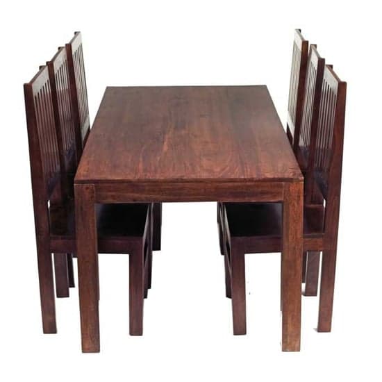 Tivat Mango Wood Dining Table Large In Dark Mahogany_3