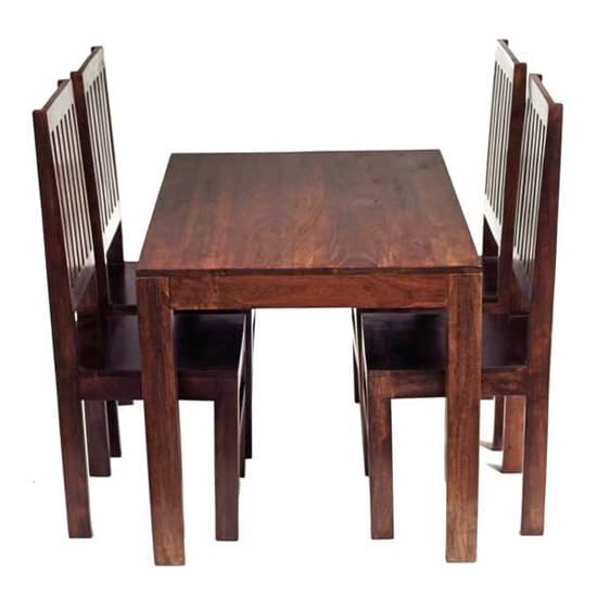 Tivat Mango Wood Dining Table Small In Dark Mahogany_2
