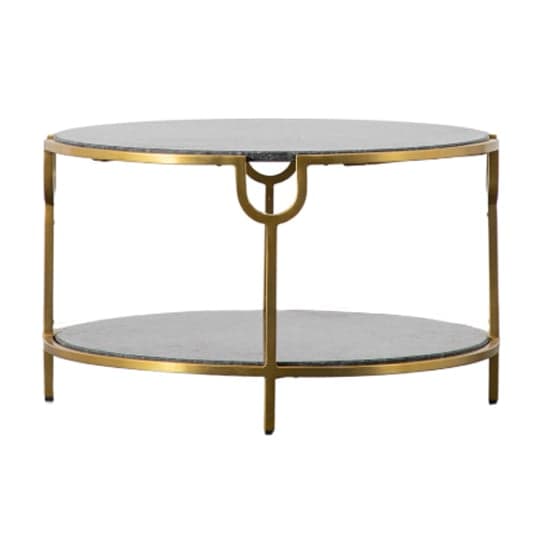 Tombstone Black Marble Coffee Table With Gold Metal Frame_1