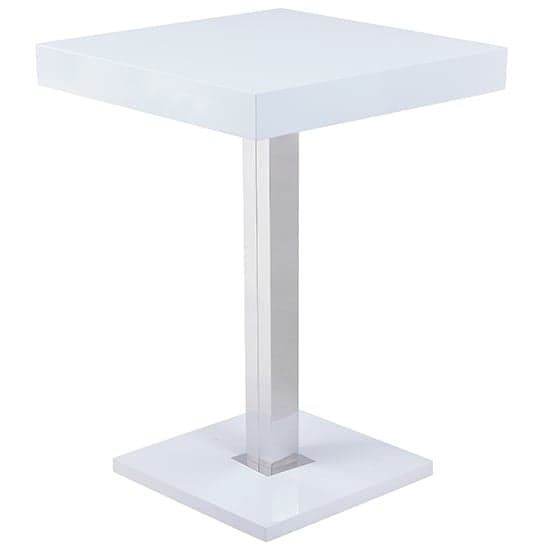Topaz High Gloss Bar Table Square In White_4