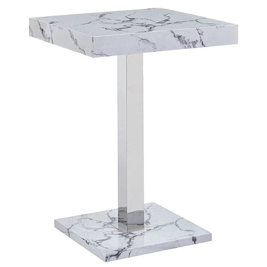 Topaz Diva Marble Effect Gloss Bar Table 2 Coco Grey Stools_2
