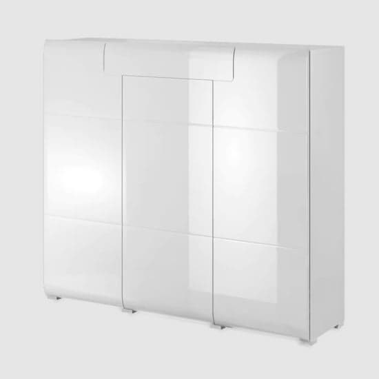 Torino High Gloss Sideboard With 3 Doors In White_2