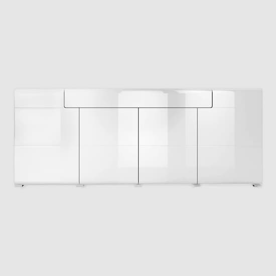 Torino High Gloss Sideboard With 4 Doors In White_3