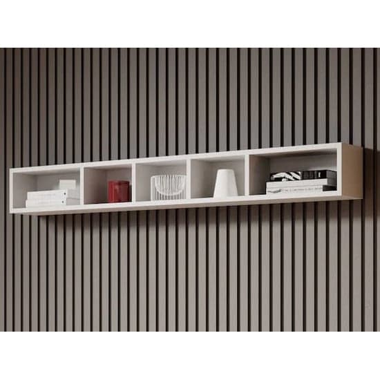 Torino Wooden Wall Shelf In Matt White_1