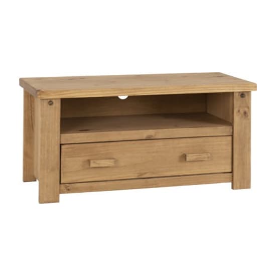 Torsal Wooden 1 Drawer TV Stand In Waxed Pine
